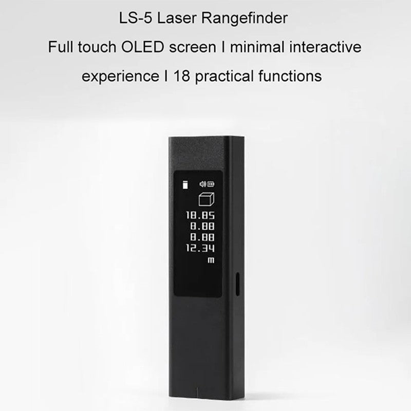 XIAOMI YOUPIN DUKA LS5 Laser Rangefinder Distance Meter OLED Touch Screen 40M Electronic Digital Ruler XIAOMI YOUPIN DUKA LS5 Laser Rangefinder Distance Meter OLED Touch Screen 40M Electronic Digital Ruler